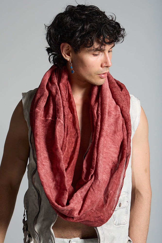 Sciarpa girocollo seta cotone tinto a mano SCARF 04