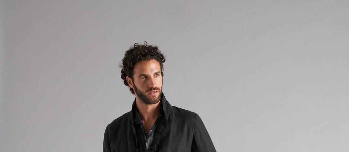 Long-sleeved linen shirt MSL024