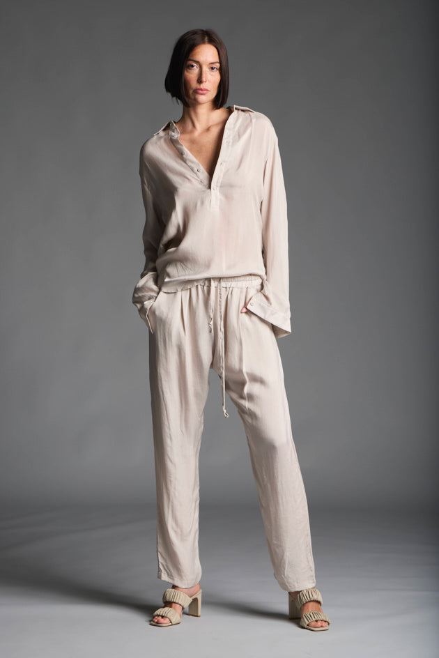 Pantalone in 100% cupro donna LMPA020 W121