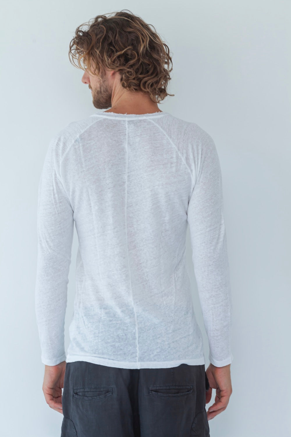 MTL005 long-sleeved linen t-shirt